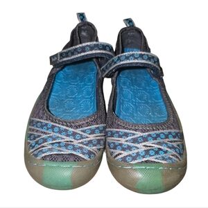 Jambu Kids Mary Jane Athletic Shoes in Blue and Green